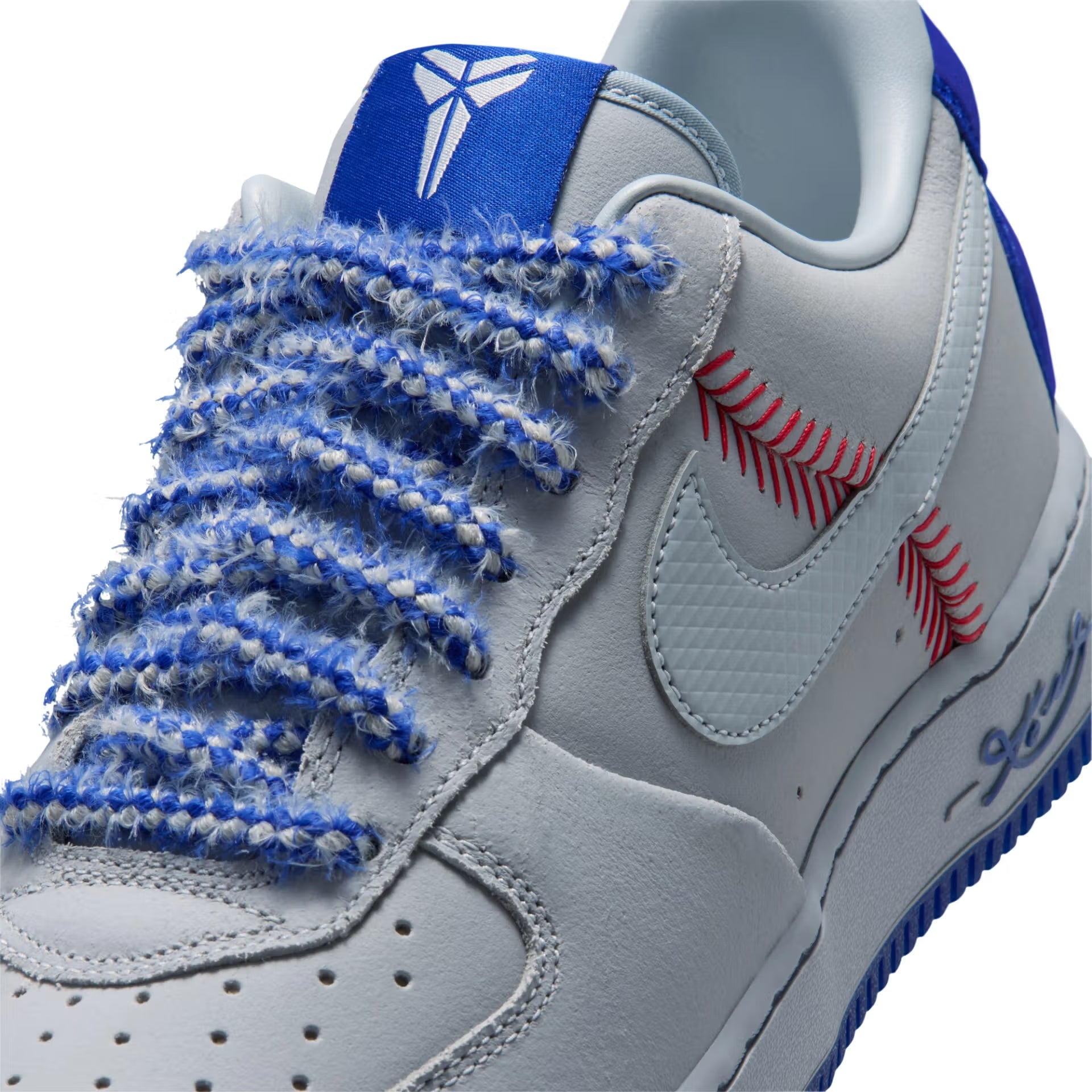 Men's Nike Kobe Air Force 1 Low Dodgers Protro Wolf Grey/Rush Blue IQ3920-001