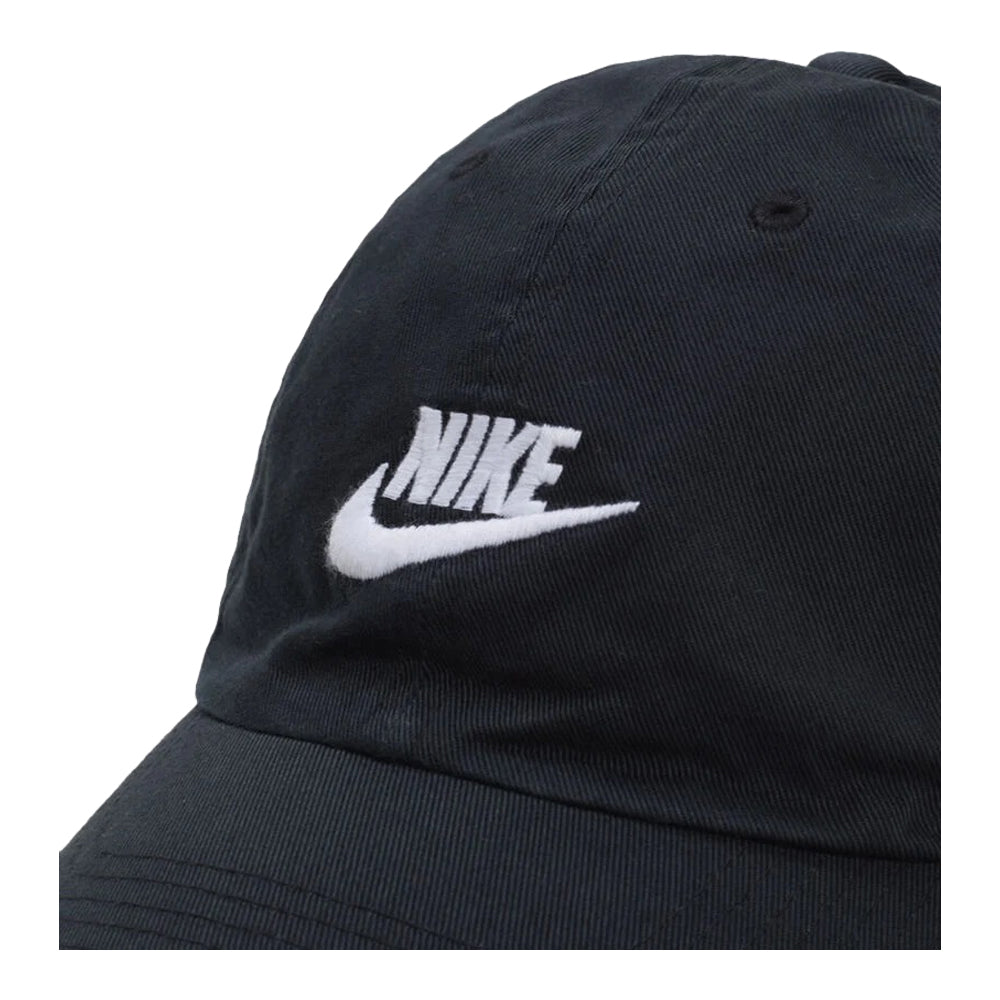 Unisex Nike Club Unstructured Futura Wash Cap - Black & White