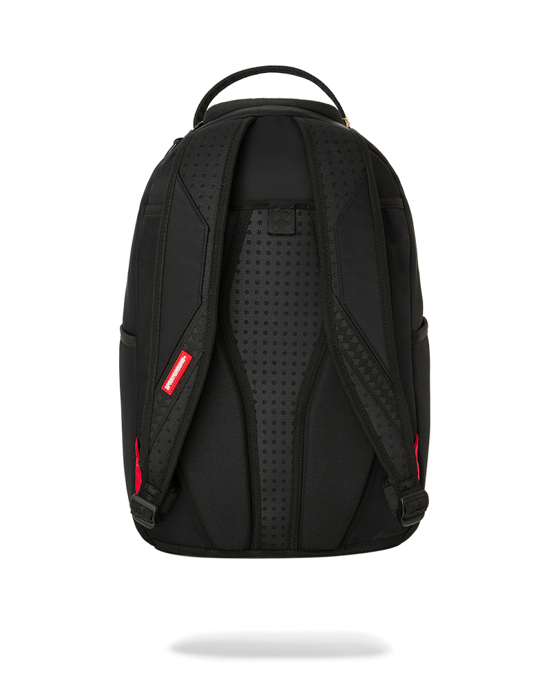 Sprayground Shark Central Black Nylon Gray Embossed Backpack