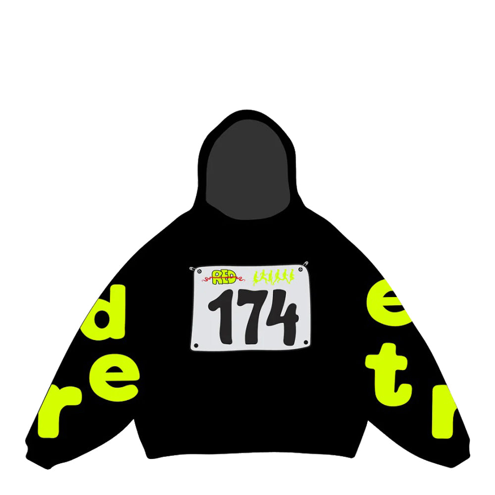 Red Letters Men's Race To Jesus Scattered Hoodie - Black 1