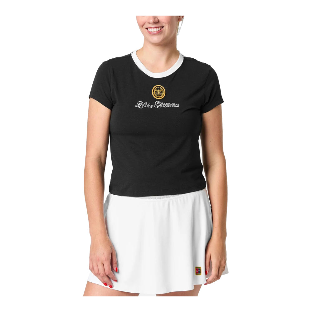 Women's Nike Sportswear Fall Club Chill Knit Top Black/White IH7802-010