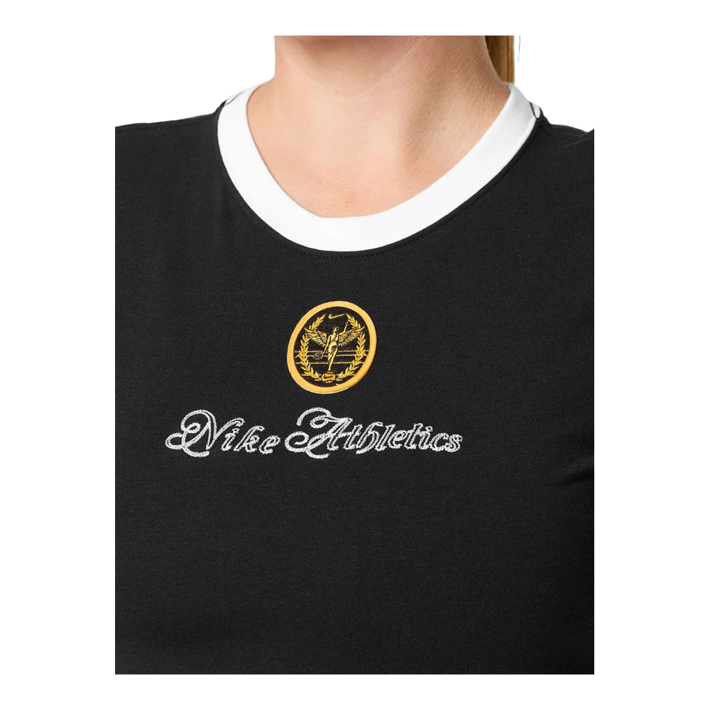 Women's Nike Sportswear Fall Club Chill Knit Top Black/White IH7802-010