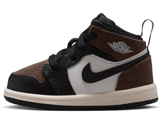 Toddler Air Jordan 1 Mid Black/Palomino-University Red DQ8425-007