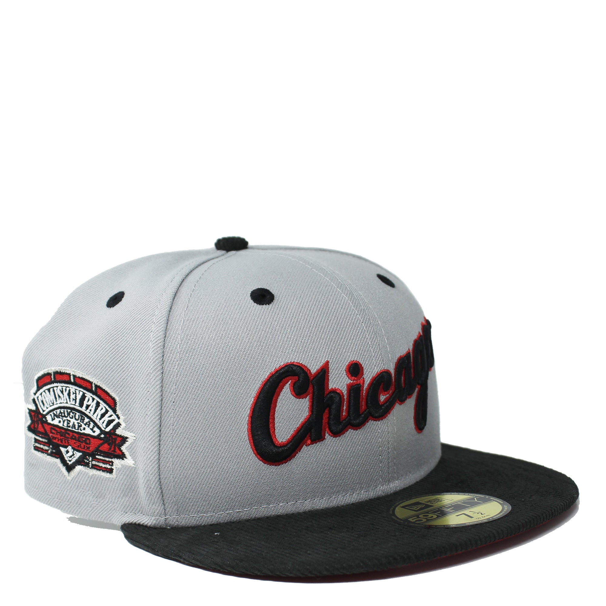 New Era Chicago White Sox "Corduroy Brim" Script Logo 59FIFTY Fitted Cap 1