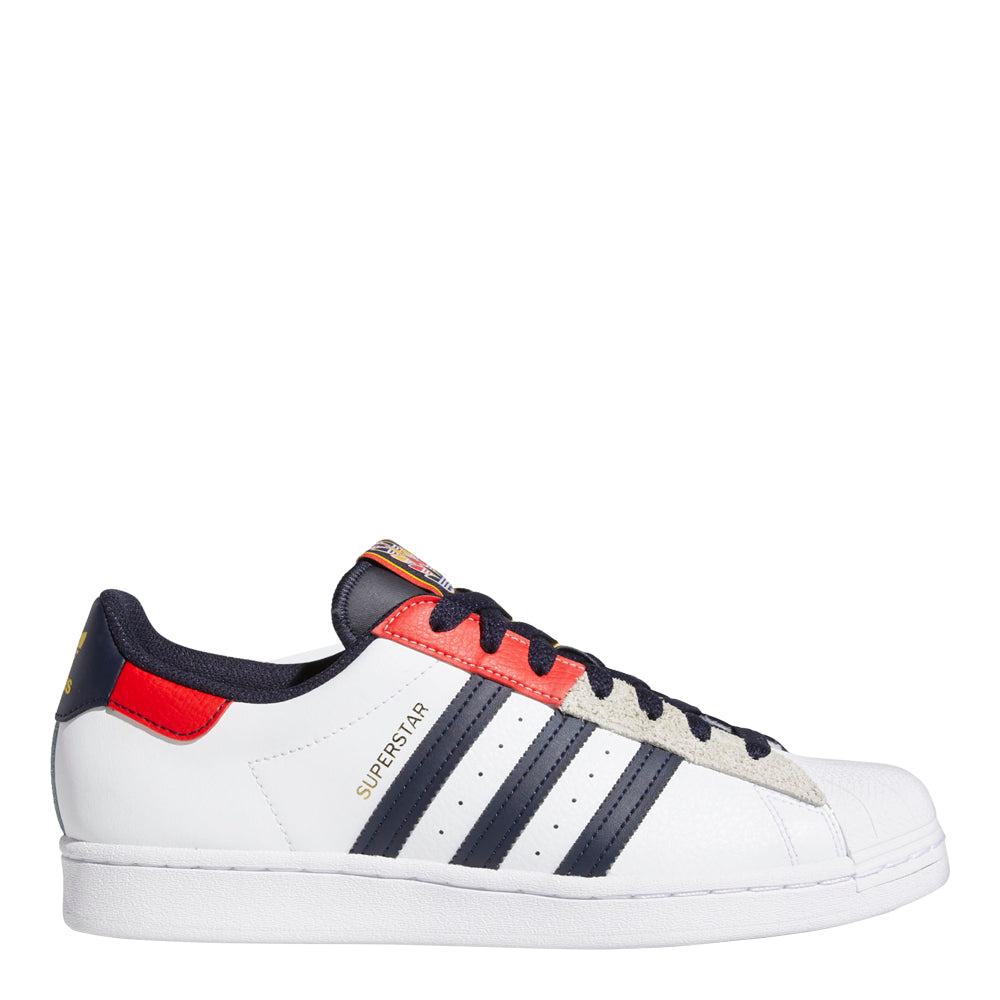 Adidas superstar navy red best sale