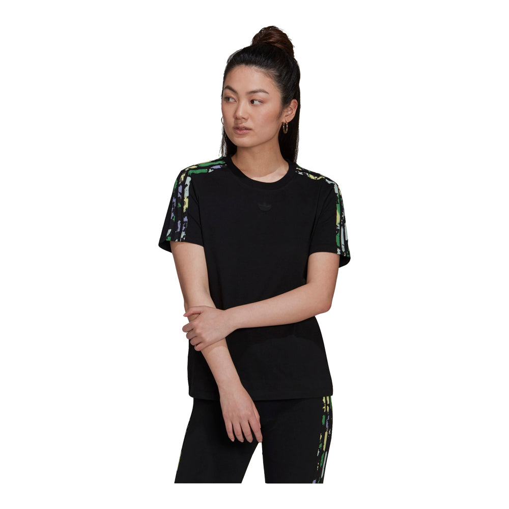 adidas Women's Floral 3-Stripes T-Shirt 2