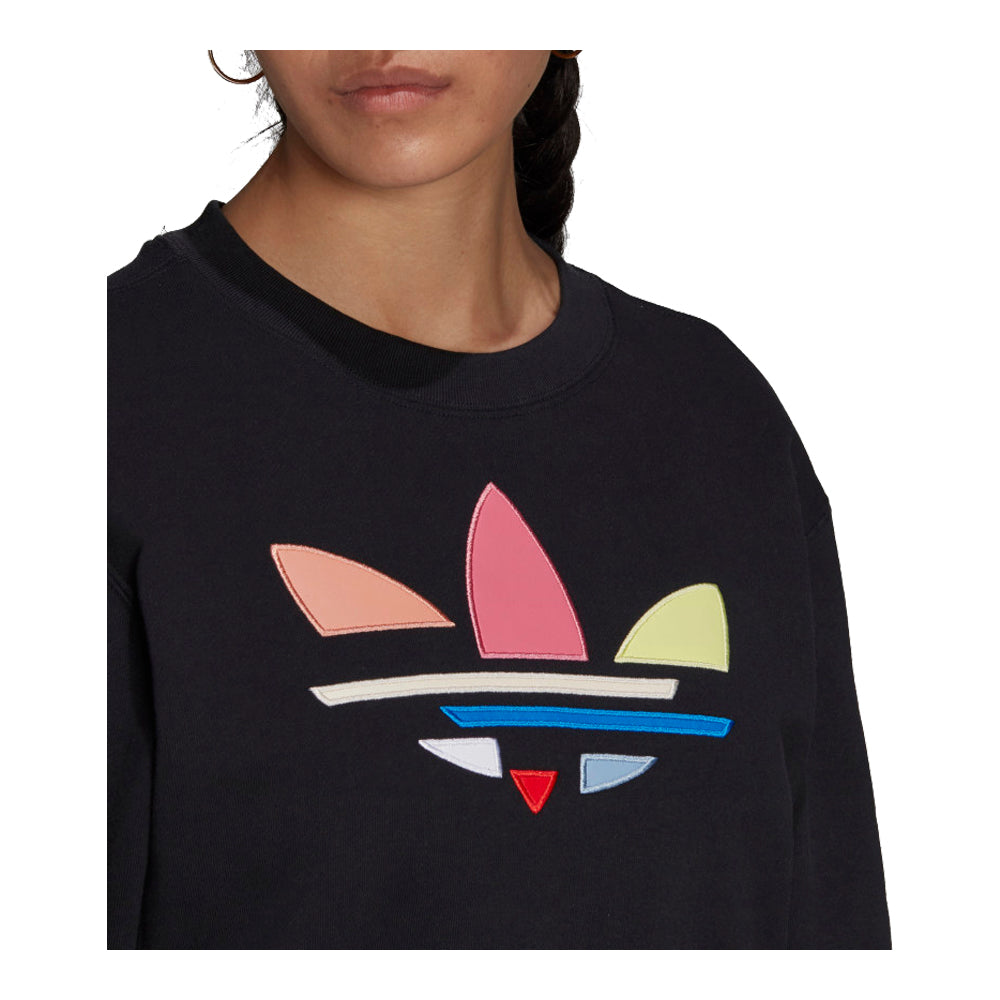 adidas Women's Adicolor Shattered Trefoil Cropped Sweatshirt 3