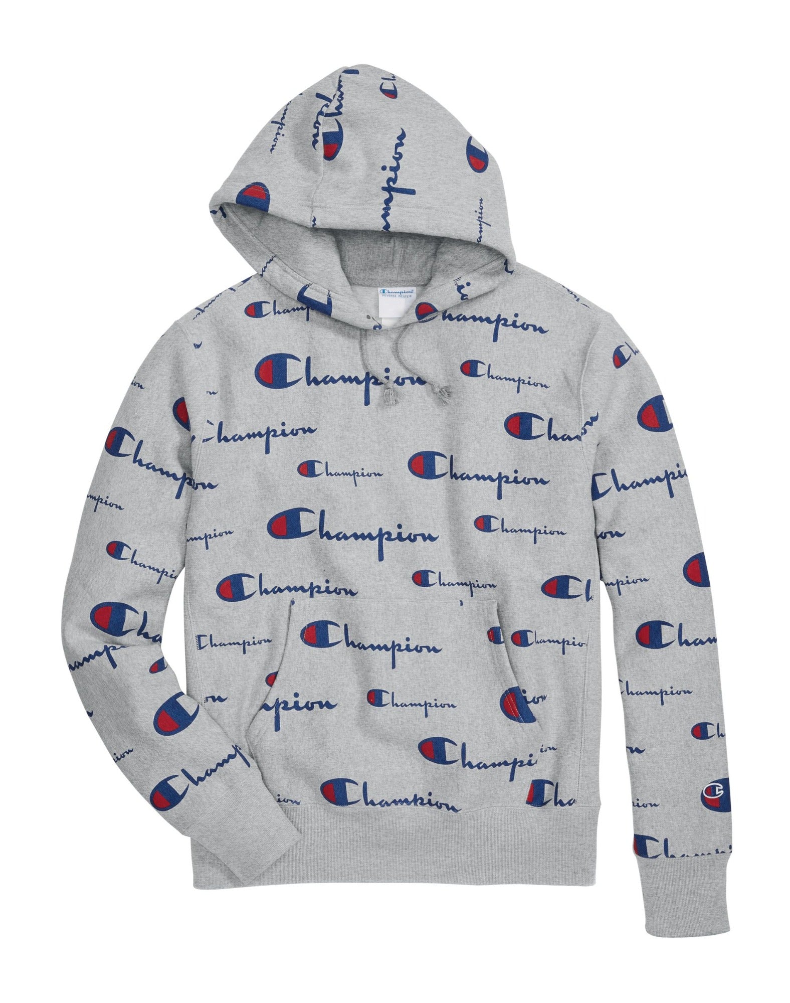 Champion Men's Life Reverse Weave All Over Logo Pullover Hoodie 1