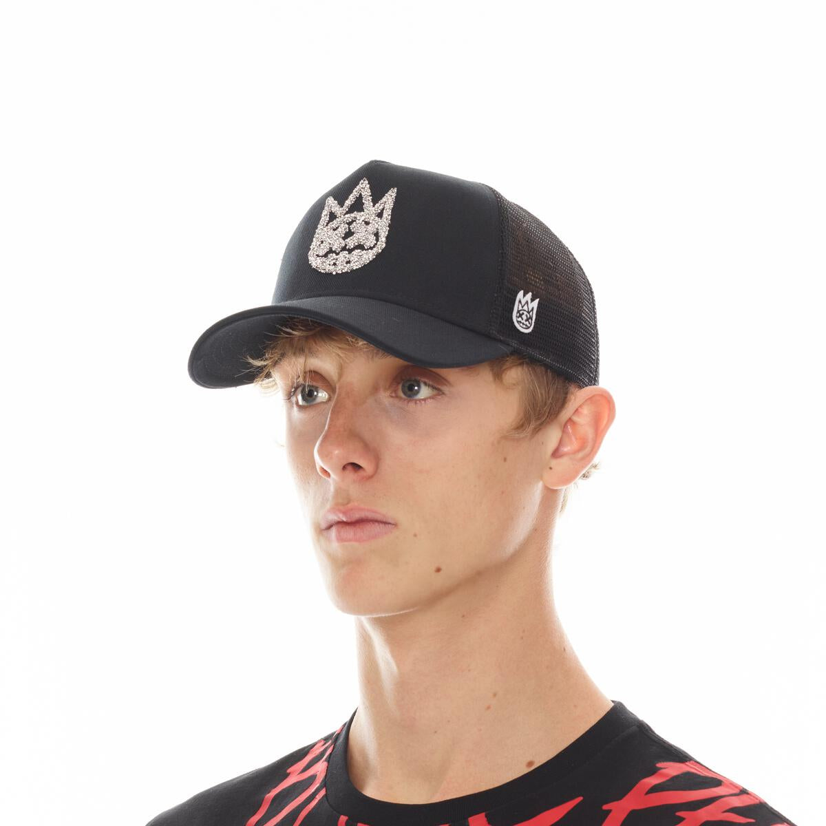 Cult of Individuality Crystal Logo Trucker Hat Black 623B11-CH80A-BLK
