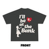 Red Letters Men's I'll Be At The Bank Tee - Black