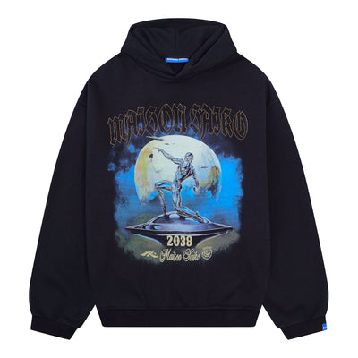 Saiko Men's Silver Surfer Hoodie - Black 1