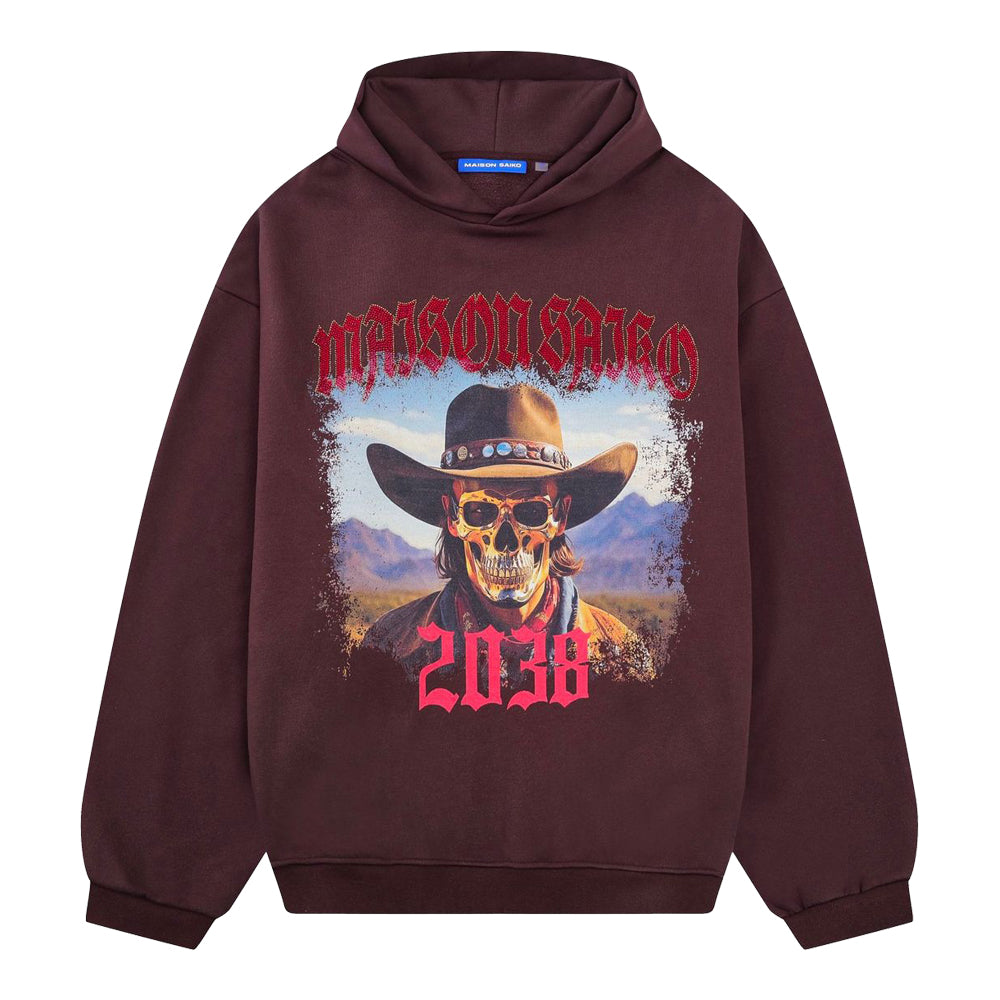 Saiko Men's Golden Face Hoodie - Chocolate 1