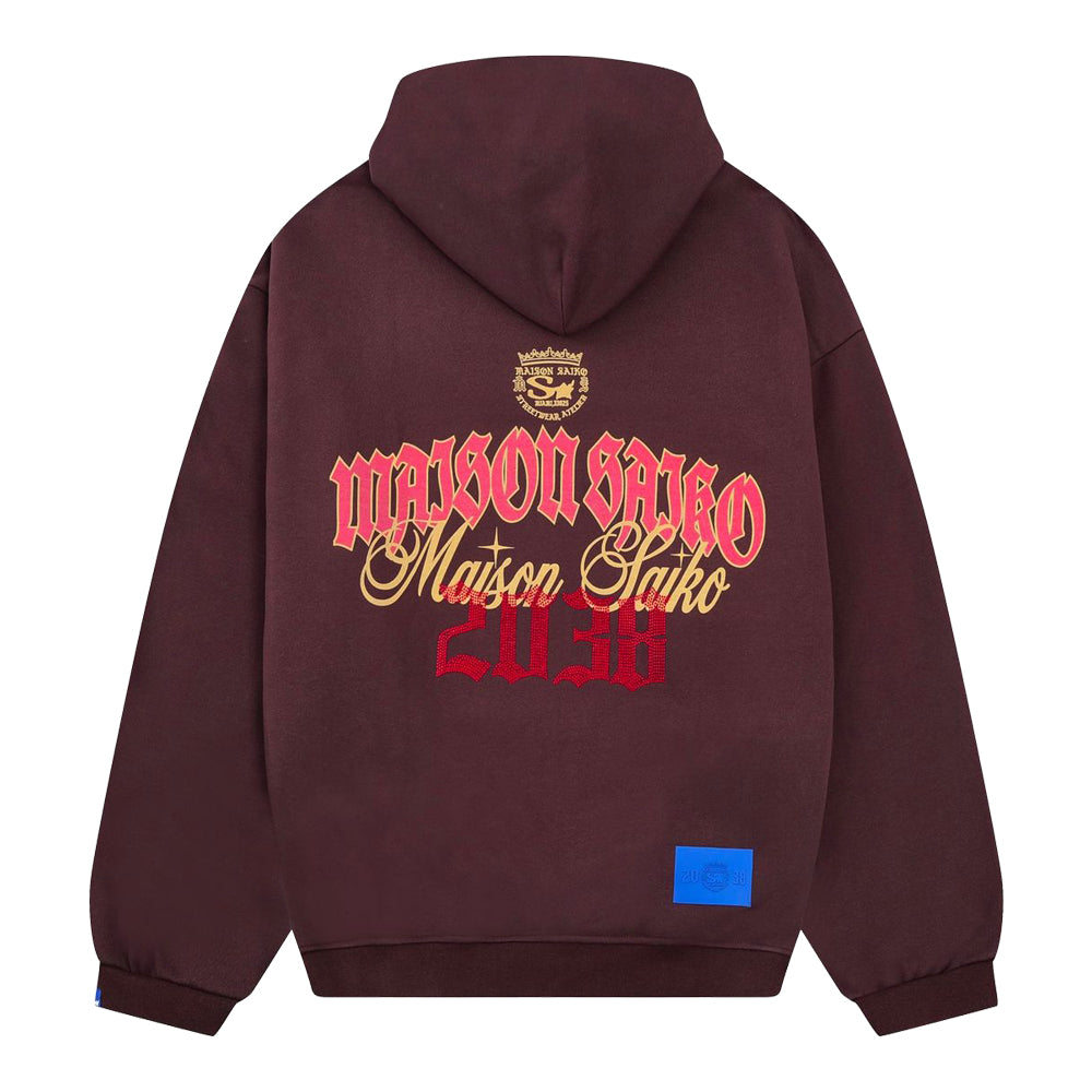 Saiko Men's Golden Face Hoodie - Chocolate 2