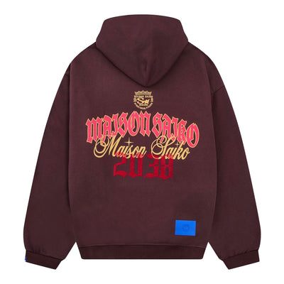 Saiko Men's Golden Face Hoodie - Chocolate 2