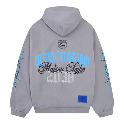 Saiko Men's Skrull Spaces Hoodie - Grey 2