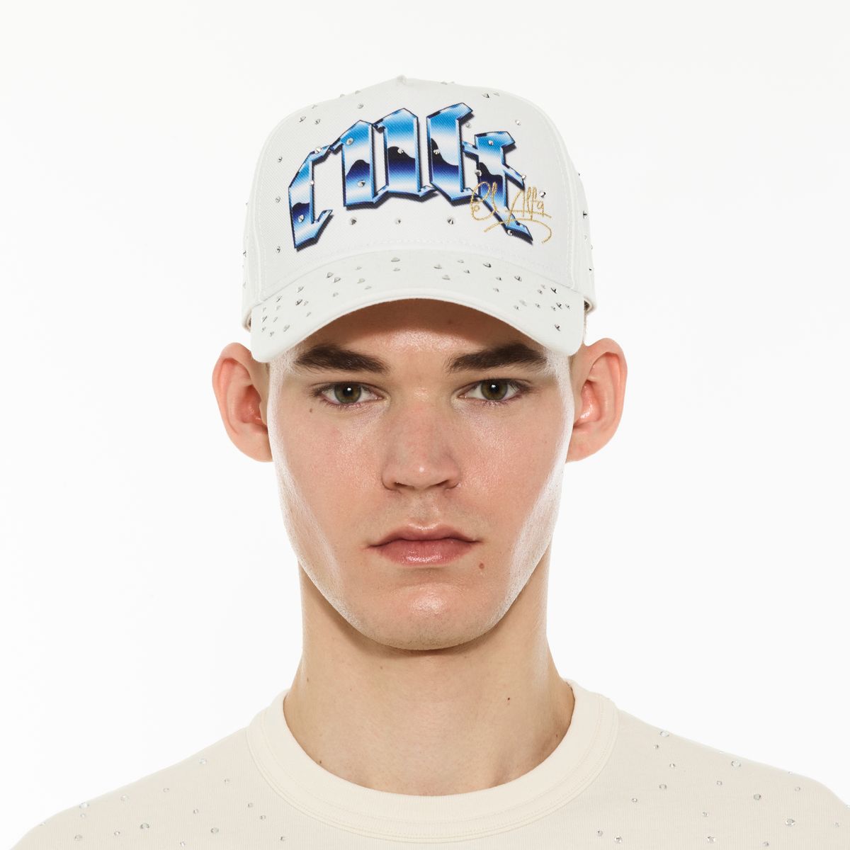 Men's Cult of Individuality El Alfa 5 Panel A-Frame Trucker Hat Winter White 625b8-ch106a-wiwh
