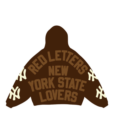 Red Letters Men's Not NY Lovers Scattered Hoodie - Brown 1