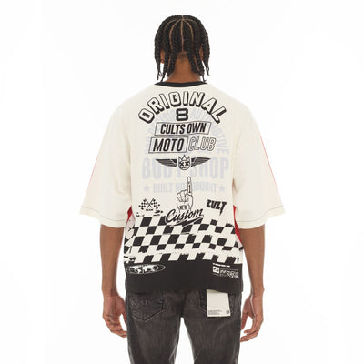 Men's Cult of Individuality Racer T-Shirt White 626a4-k41a-wiwh