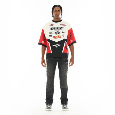 Men's Cult of Individuality Racer T-Shirt White 626a4-k41a-wiwh