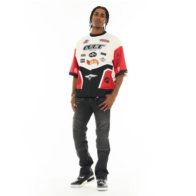 Men's Cult of Individuality Racer T-Shirt White 626a4-k41a-wiwh