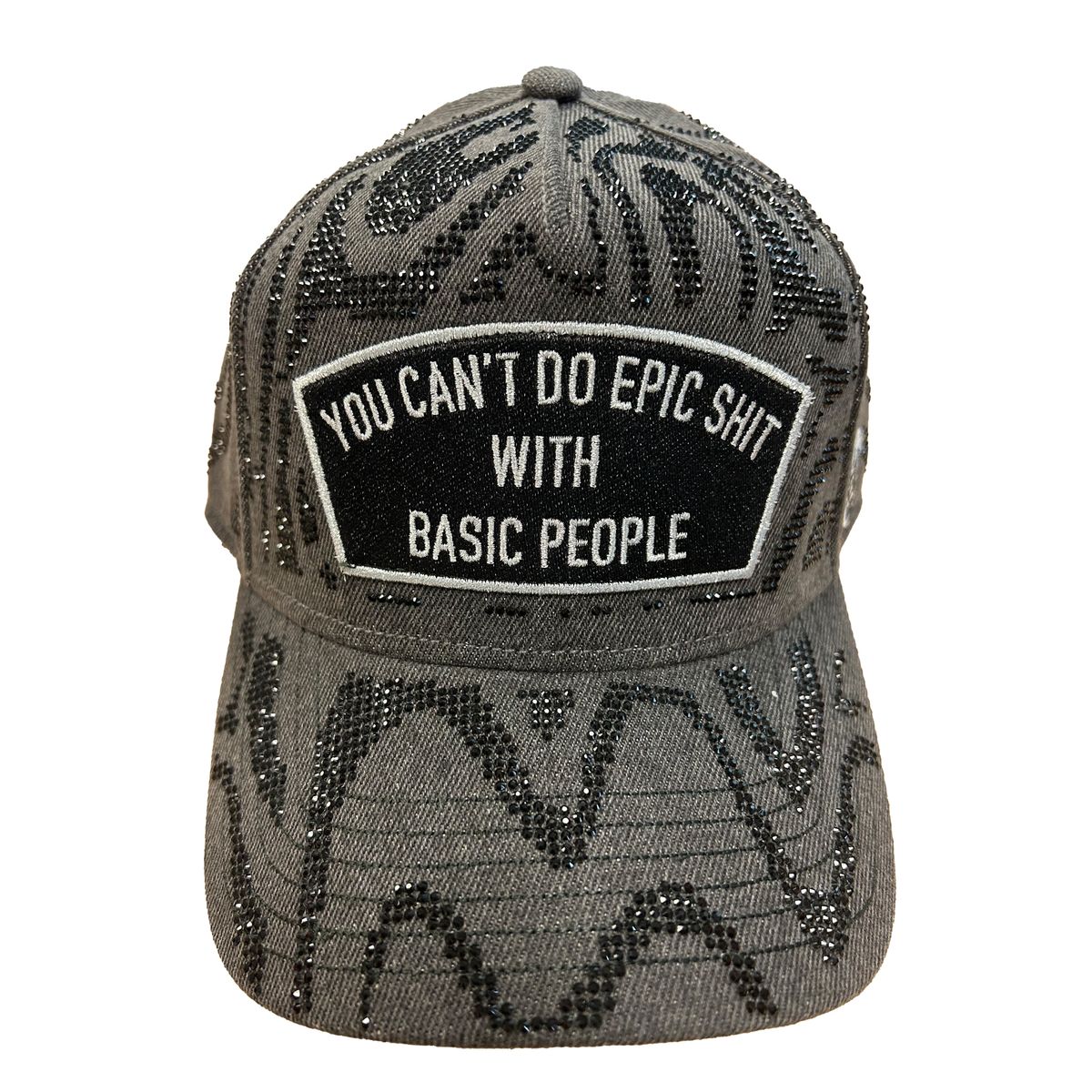 Cult of Individuality 5 Panel A Frame Trucker Hat Epic Shit Black 626ac-ch89a-blad