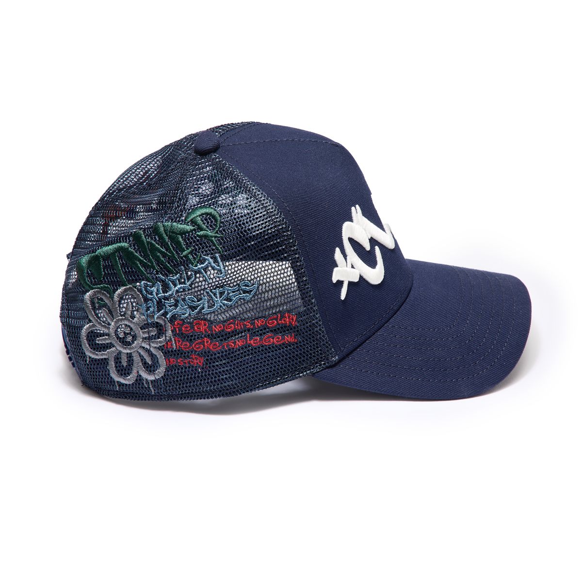 Men's Cult Of Individuality Graffiti Trucker Hat Blue 626ac-ch66a-mibl