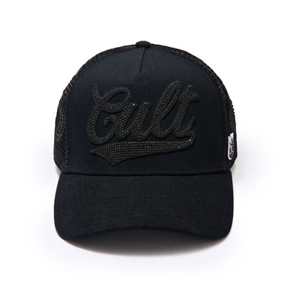Men's Cult Of Individuality Crystal Paisley Trucker Hat Black 624b11-ch73ac-blk