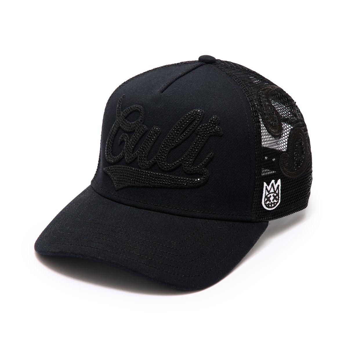 Men's Cult Of Individuality Crystal Paisley Trucker Hat Black 624b11-ch73ac-blk