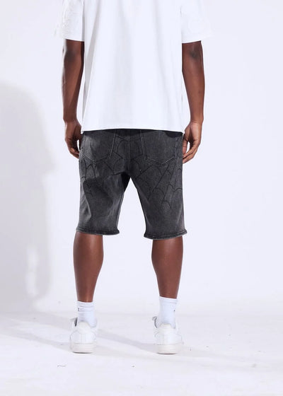 Men's Crysp Denim Shorts Cena Grey Washed cry-sum26-025-gry