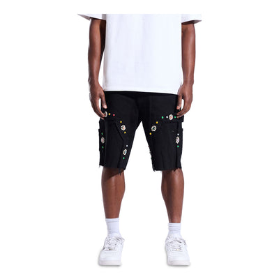 Men's Crysp Denim Shorts Black CRY-SUM26-021-JETBK