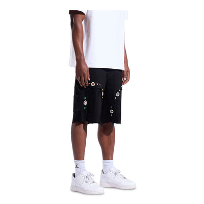 Men's Crysp Denim Shorts Black CRY-SUM26-021-JETBK