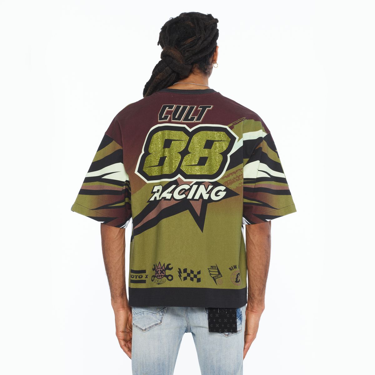 Men's Cult of Individuality Racer T-Shirt Multi 626b7-k47a-mult