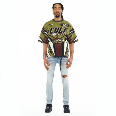 Men's Cult of Individuality Racer T-Shirt Multi 626b7-k47a-mult