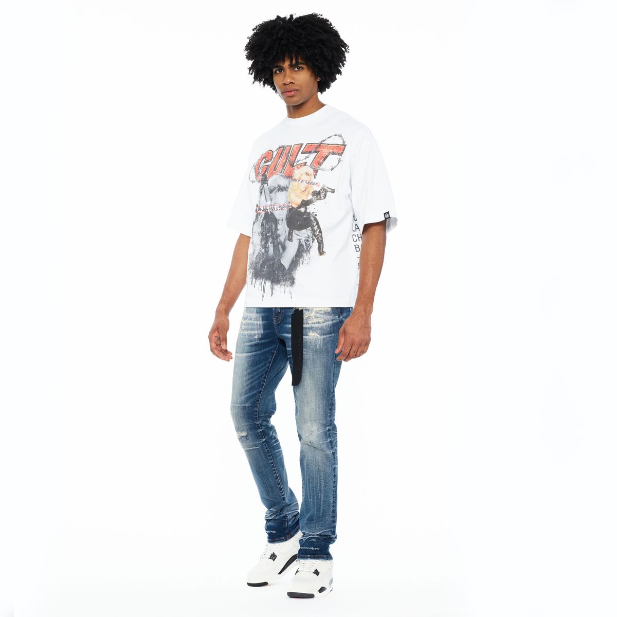 Men's Cult of Individuality Worldwide T-Shirt White 626b8-k27a-whit