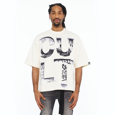 Men's Cult of Individuality Cult Newspaper T-Shirt White 626b8-k29a-wiwh