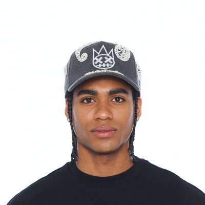 Men's Cult of Individuality Paisley Panel A-Frame Trucker Hat Black 626bc-cc01b-blk