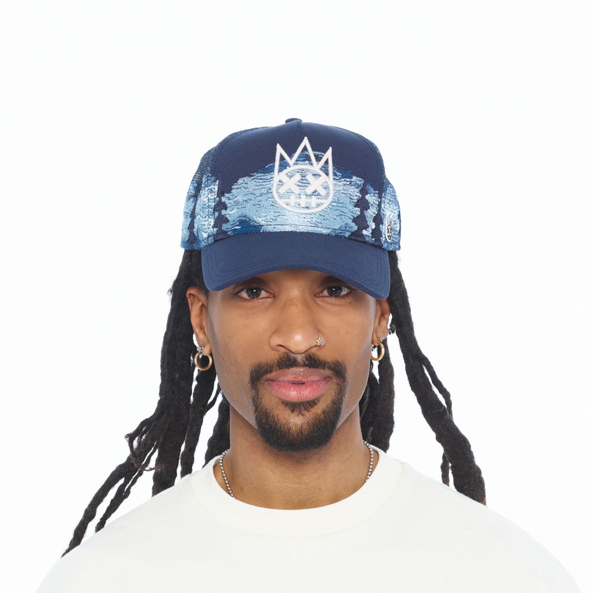 Cult of Individuality Mountains Trucker Hat Blue 626BC-CH60A-DANY