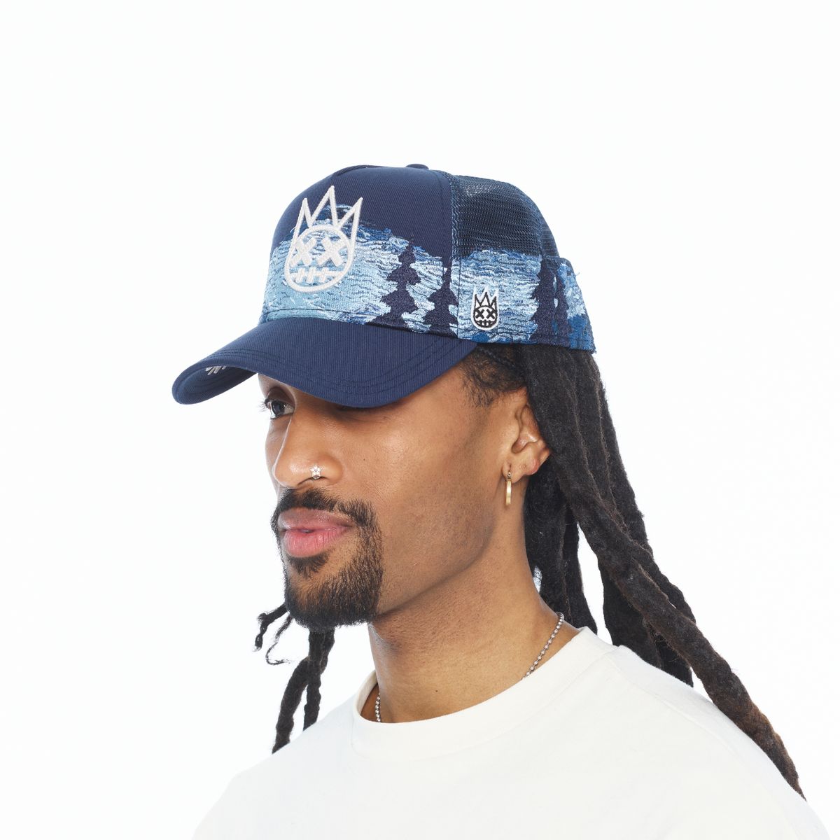 Cult of Individuality Mountains Trucker Hat Blue 626BC-CH60A-DANY