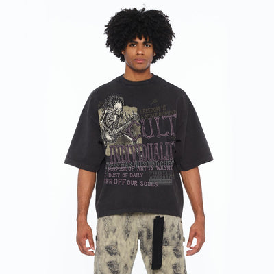 Men's Cult of Individuality Freedom T-Shirt Gray 626b7-k48a-vich