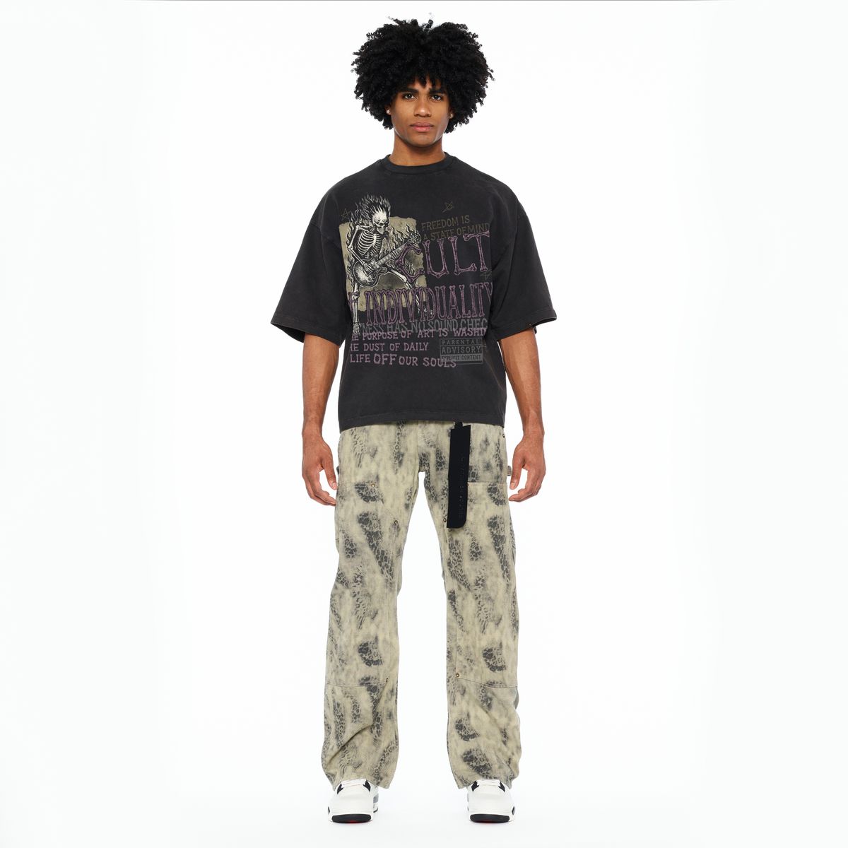 Men's Cult of Individuality Freedom T-Shirt Gray 626b7-k48a-vich