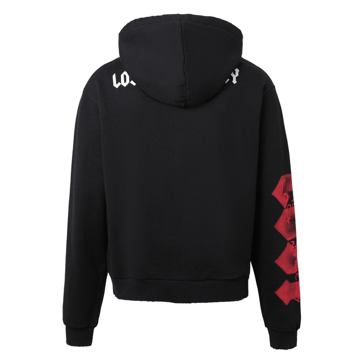 Men's Lost Intricacy Skull Bound Zip Up Black skullboundhdy-red