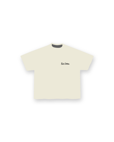 Men's Red Letters Lord Lift Me Up Rope T-Shirt Beige lordtee-offwht