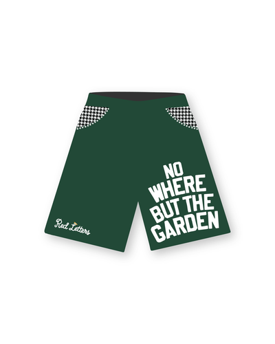 Men's Red Letters At The Garden French Terry Sweat Shorts Green grdn-green