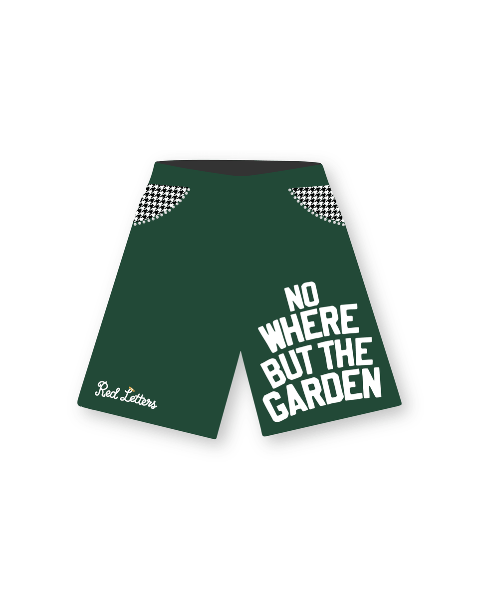 Men's Red Letters At The Garden French Terry Sweat Shorts Green grdn-green