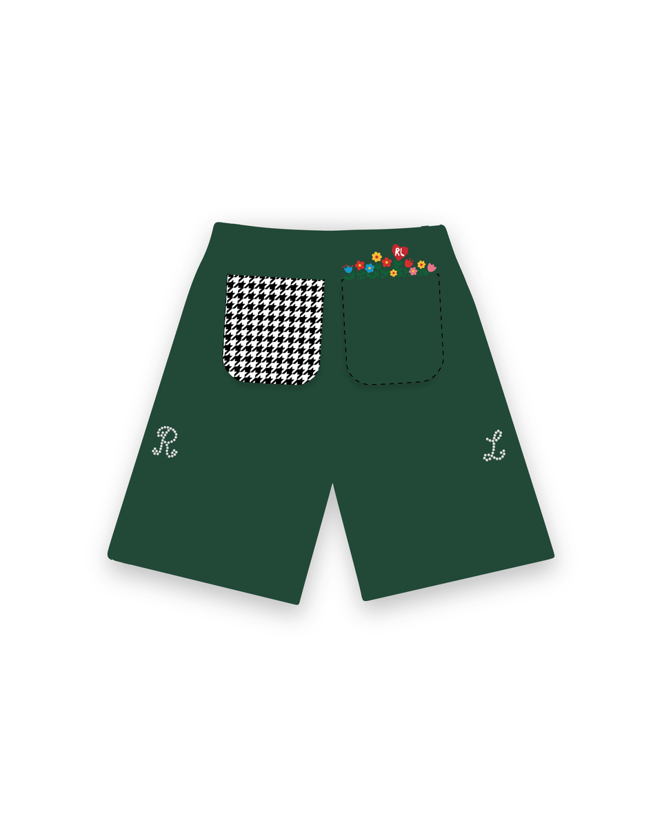 Men's Red Letters At The Garden French Terry Sweat Shorts Green grdn-green