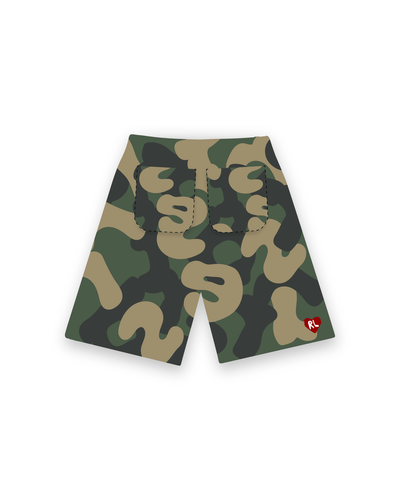 Men's Red Letters Camo Pearls French Terry Sweatshorts Camo cmoprl-camo