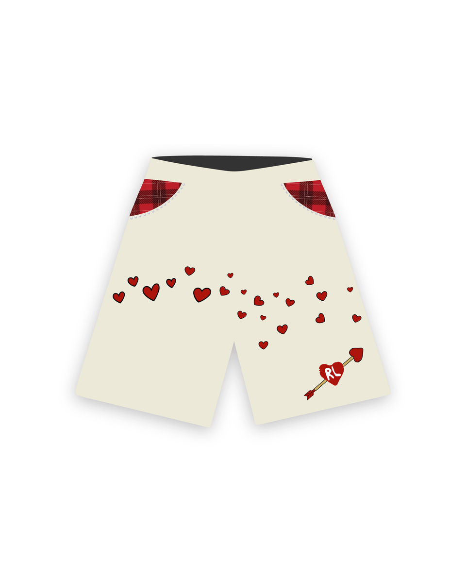Men's Red Letters Love Letter French Terry Sweatshorts Beige lvltrs-cream