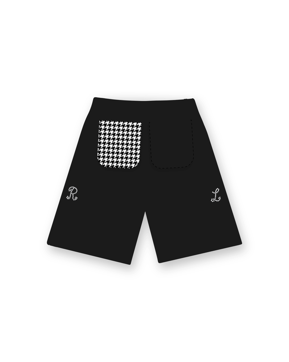 Men's Red Letters Trust God French Terry Sweat Shorts Black trstgdsht-blk