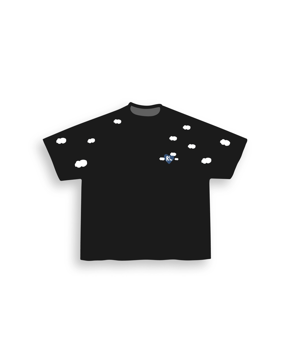 Men's Red Letters Fly Me To The Moon T-Shirt flymetee-blk