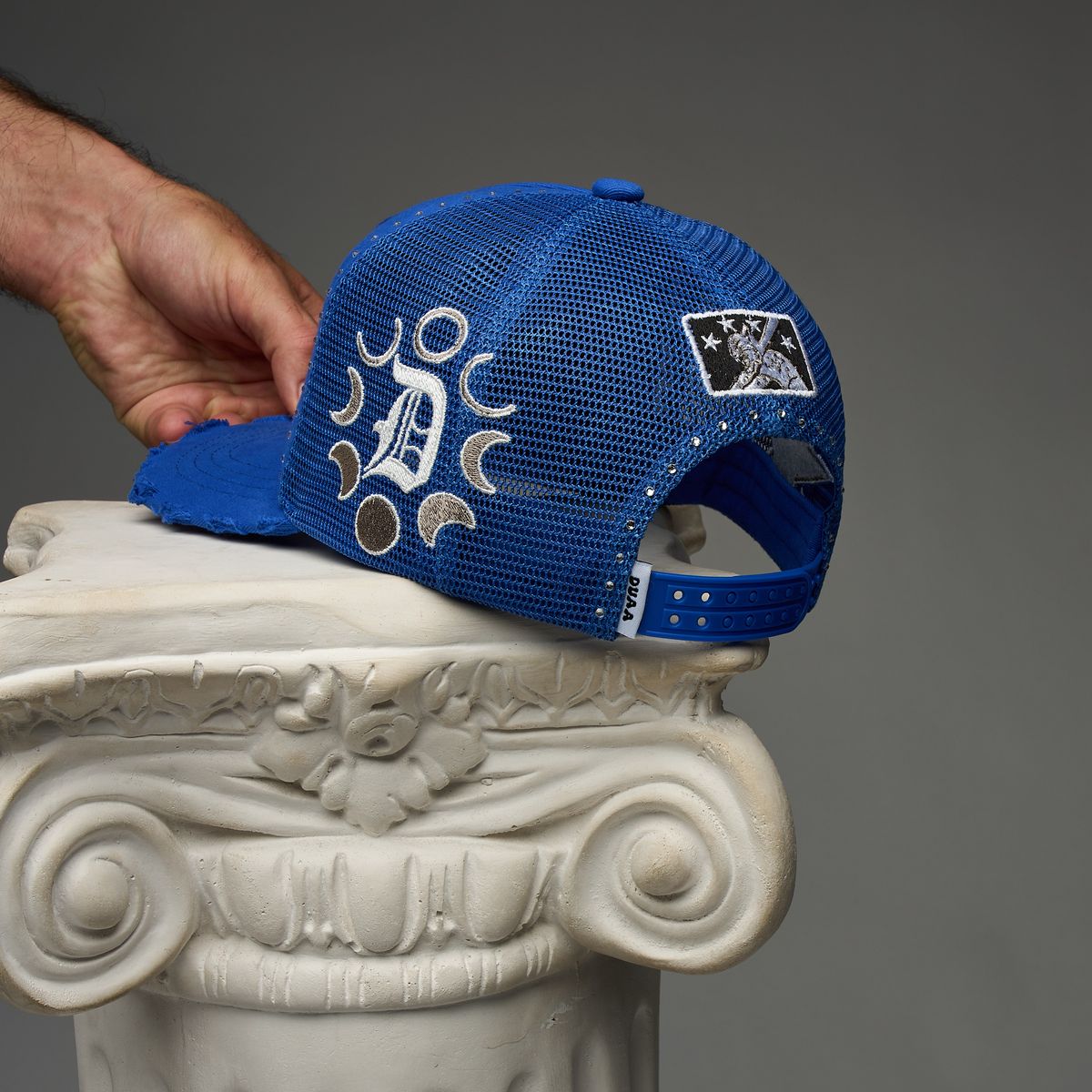 Men's Duaa Water Snapback Hat Blue waterhat-royblu